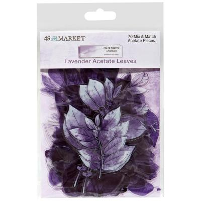 49 And Market Color Swatch Lavender Die Cuts - Acetate Leaves