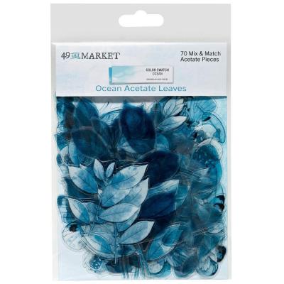 49 And Market Color Swatch Ocean Die Cuts - Acetate Leaves