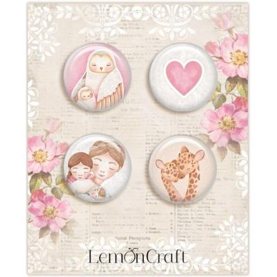LemonCraft Mums & Love Embellishments - Buttons