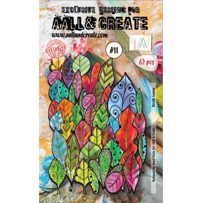 AALL & Create Ephemera Paper Die Cuts Nr.11 - Doodle Leaves Colour