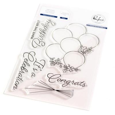 Pinkfresh Studio Clear Stamps - Ribbons & Balloons