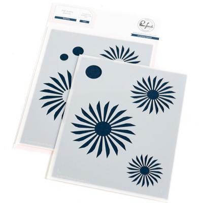 Pinkfresh Studio Layering Stencils - Rosettes