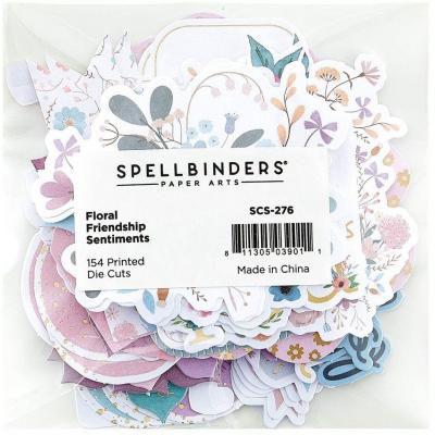 Spellbinders Floral Friendship Die Cuts - Printed Sentiments