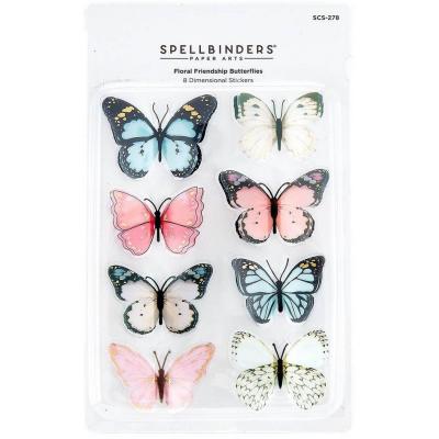 Spellbinders Floral Friendship Sticker - Dimensional Stickers Butterfly
