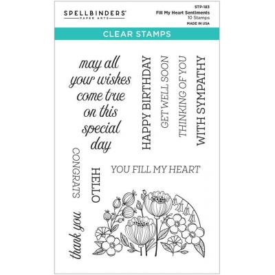 Spellbinders Clear Stamps - Fill My Heart Sentiments