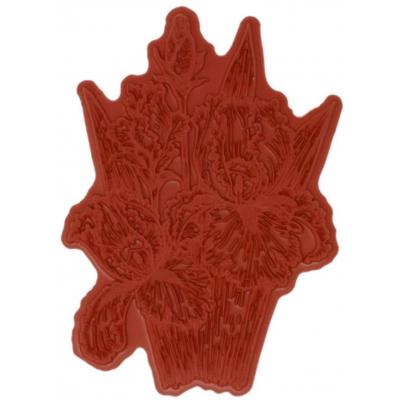 Heartfelt Creations Cling Rubber Stamp - Iris Garden Blooms