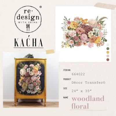 Prima Marketing Re-Design Transferpapier - Woodland Floral