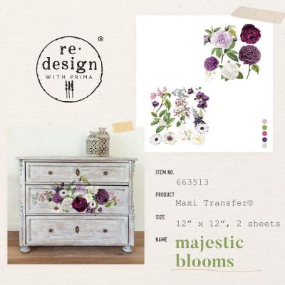 Prima Marketing Re-Design Transferpapiere - Majestic Blooms