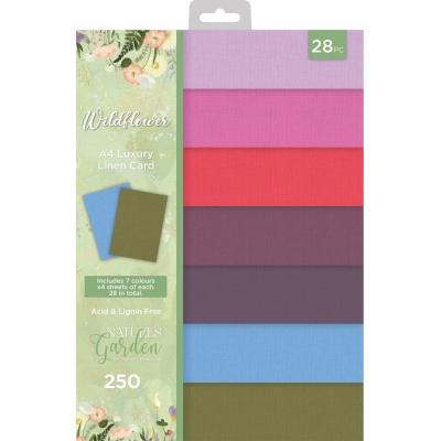 Crafter's Companion Wildflower Cardstock -  Luxury Linen Card Pack