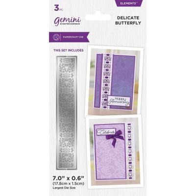 Gemini Ribbon Threading Elements Dies - Delicate Butterfly