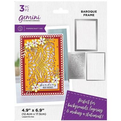 Gemini Deep Border Elements Create-a-Card Dies - Baroque Frame