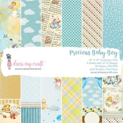 Dress My Craft Precious Baby Boy Designpapiere - Paper Pad