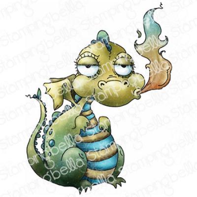 Stamping Bella Cling Stamp - Oddball Fairytale Dragon Stitting
