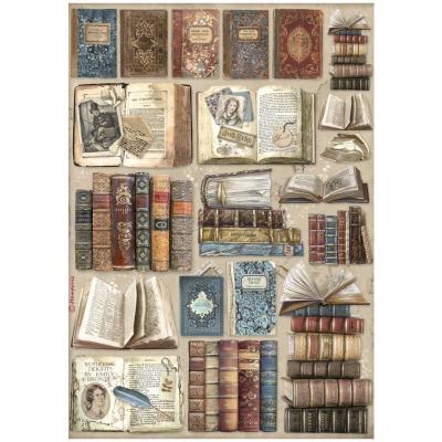 Stamperia Vintage Library Spezialpapier - Books
