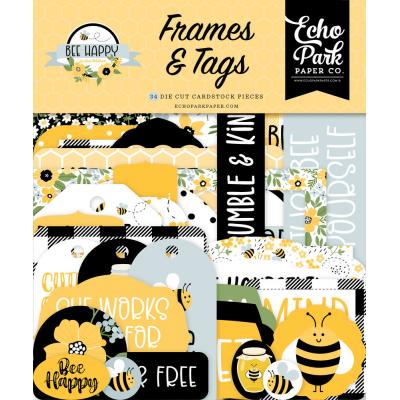 Echo Park Bee Happy Die Cuts - Frames & Tags