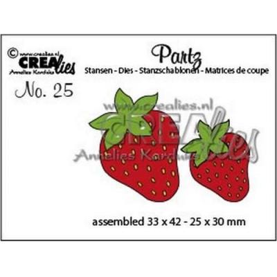 Crealies Partzz CLPartz25 Stanzschableonen - Erdbeeren