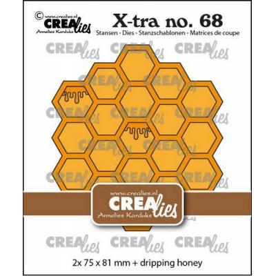 Crealies Xtra CLXtra68 Stanzschablonen -Honeycomb