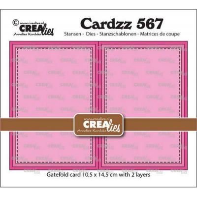 Crealies Cardzz CLCZ567 Stanzschablonen - Rechteckige Gatefold-Karte