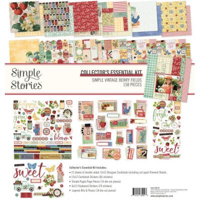Simple Stories Vintage Berry Fields Designpapiere - Collector's Essential Kit