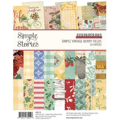 Simple Stories Vintage Berry Fields Designpapiere - Paper Pad