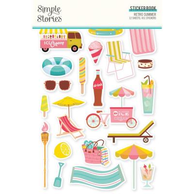 Simple Stories Retro Summer Sticker - Sticker Book