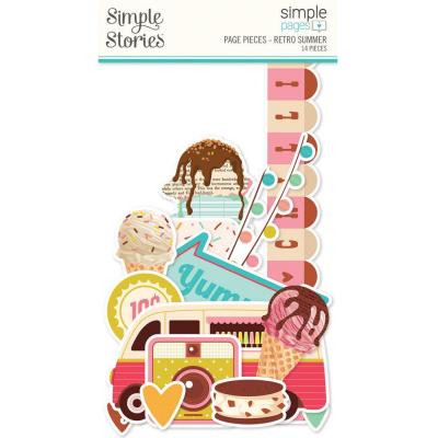 Simple Stories Retro Summer Die Cuts - Pages Pieces