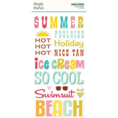 Simple Stories Retro Summer Sticker - Foam Stickers