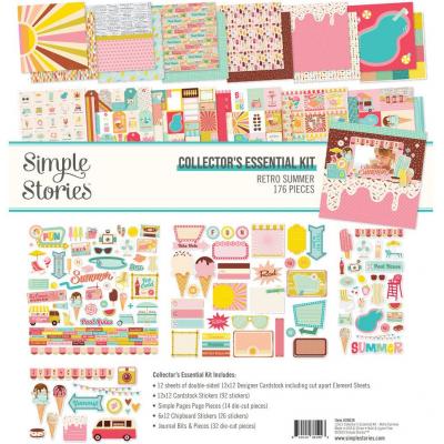 Simple Stories Retro Summer Designpapiere - Collector's Essential Kit