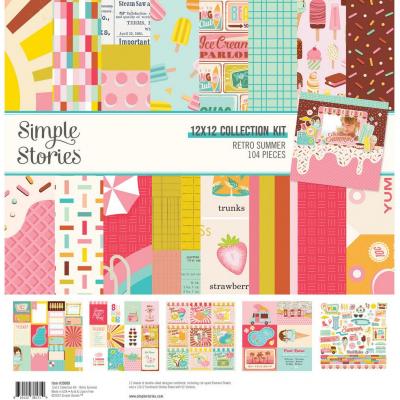 Simple Stories Retro Summer Designpapiere - Collection Kit