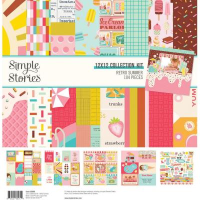 Simple Stories Retro Summer Designpapiere - Collection Kit