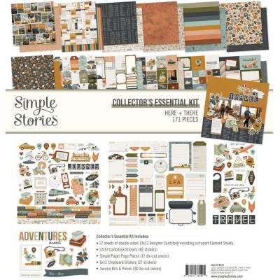 Simple Stories Here+There Designpapiere - Collector's Essential Kit