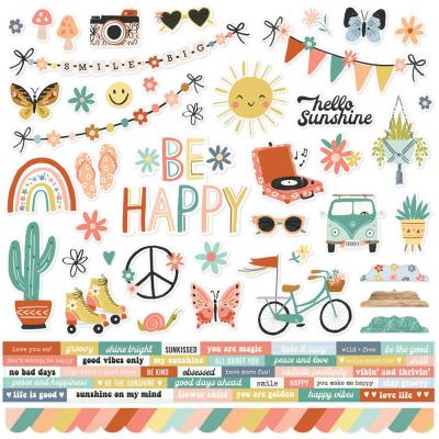 Simple Stories Boho Sunshine Sticker - Cardstock Stickers