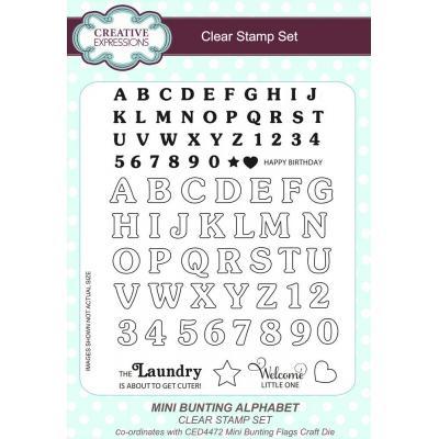 Creative Expressions Clear Stamps - Mini Bunting Alphabet