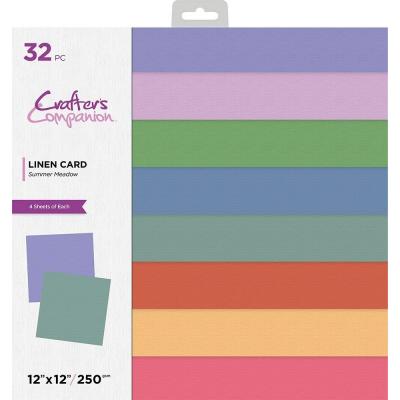 Crafter's Companion Summer Meadow Cardstock - Linen Card Pack