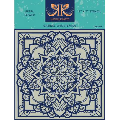Katkin Krafts Stencil - Petal Power