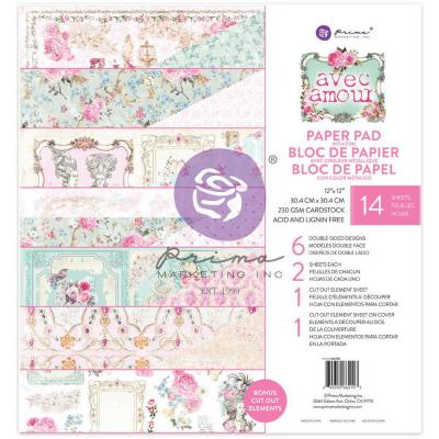 Prima Marketing Avec Amour Designpapiere - Paper Pad