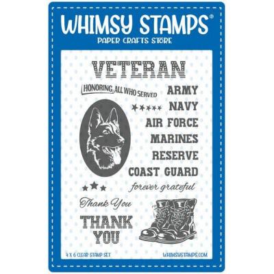 Whimsy Stamps Deb Davis Clear Stamps - Military Honoring All