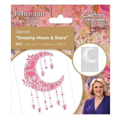 Crafters Companion Bohemian Schablone - Dreamy Moon & Stars