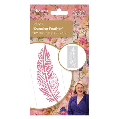 Crafters Companion Bohemian Schablone - Dancing Feather