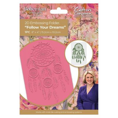 Crafters Companion Bohemian Embossingfolder - Follow Your Dreams