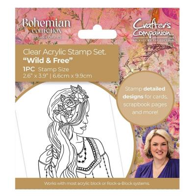 Crafters Companion Bohemian Clear Stamp - Wild & Free