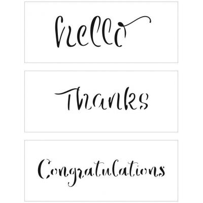The Crafter's Workshop Stencil - 3 Word On One Sheet