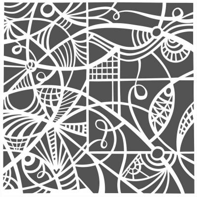 The Crafter's Workshop Stencil - Patterned Glass