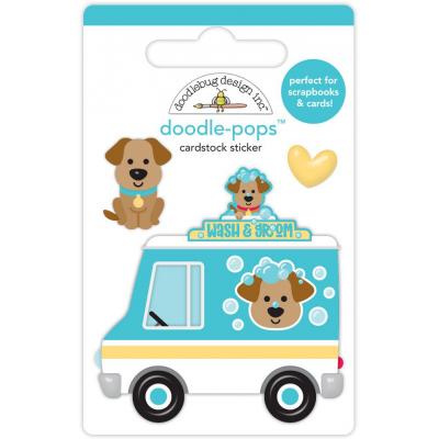 Doodlebug Design Doggone Cute Sticker - Wash Wagon