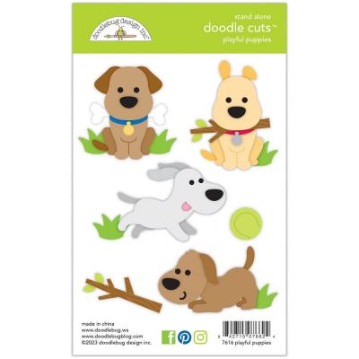 Doodlebug Design Doggone Cute Doodle Cuts - Playful Puppies