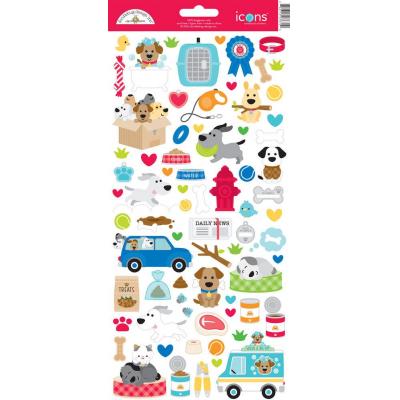 Doodlebug Design Doggone Cute Sticker - Icons Cardstock Stickers