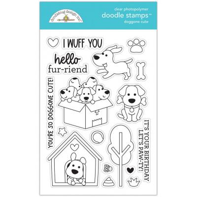 Doodlebug Design Doggone Cute Clear Stamps - Doggone Cute