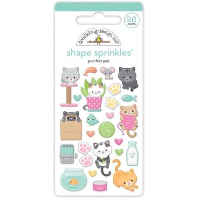 Doodlebug Design Pretty Kitty Sticker - Purr-fect Pals