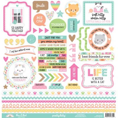 Doodlebug Design Pretty Kitty Sticker - This & That
