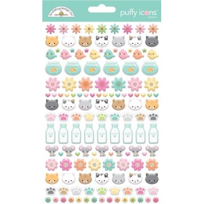 Doodlebug Design Pretty Kitty Sticker - Puffy Icons Stickers